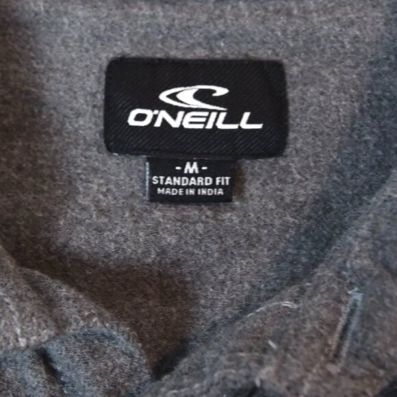 O’Neill Gray Flannel Shirt M Casual Surf Skatecore - Picture 6 of 7